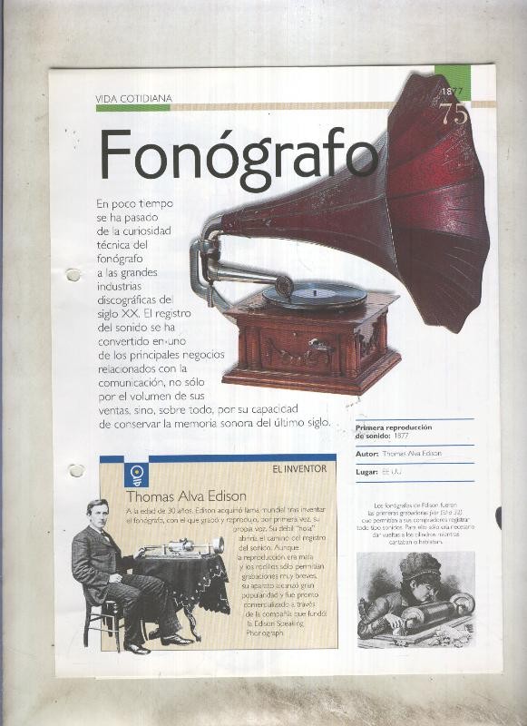 Fonografo:  son 4 paginas y 