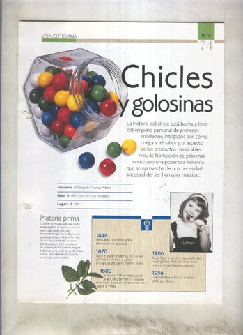 Chicles y golosinas:  son 4 paginas y 