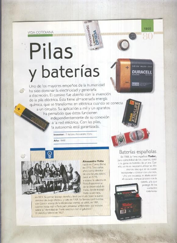 Pilas y baterias:  son 4 paginas y 