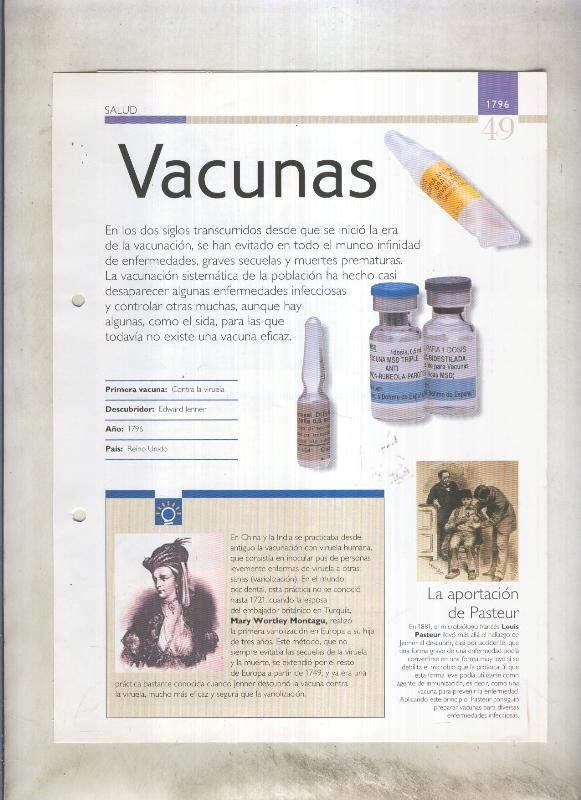 Vacunas:  son 4 paginas y 