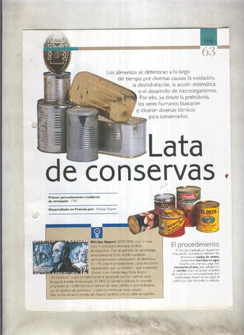 Latas de conservas:  son 4 paginas y 