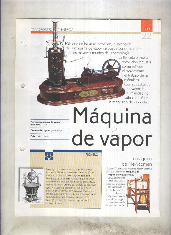 Maquina de vapor:  son 4 paginas y 