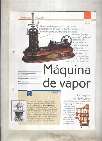 Maquina de vapor:  son 4 paginas y 