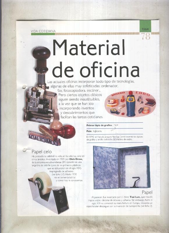 Material de oficina:  son 4 paginas y 