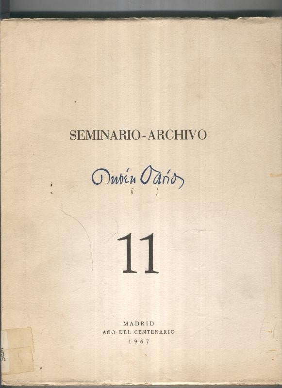 Seminario archivo 11: Ruben Dario