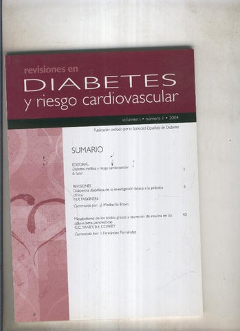 Revisiones en diabetes y riesgo cardiovascular Vol I numero 01