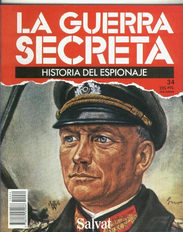 La Guerra Secreta: Historia del Espionaje numero 034, en la trasera foto de