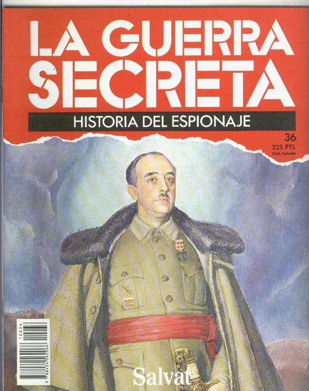 La Guerra Secreta: Historia del Espionaje numero 036, trasera con propaganda obra