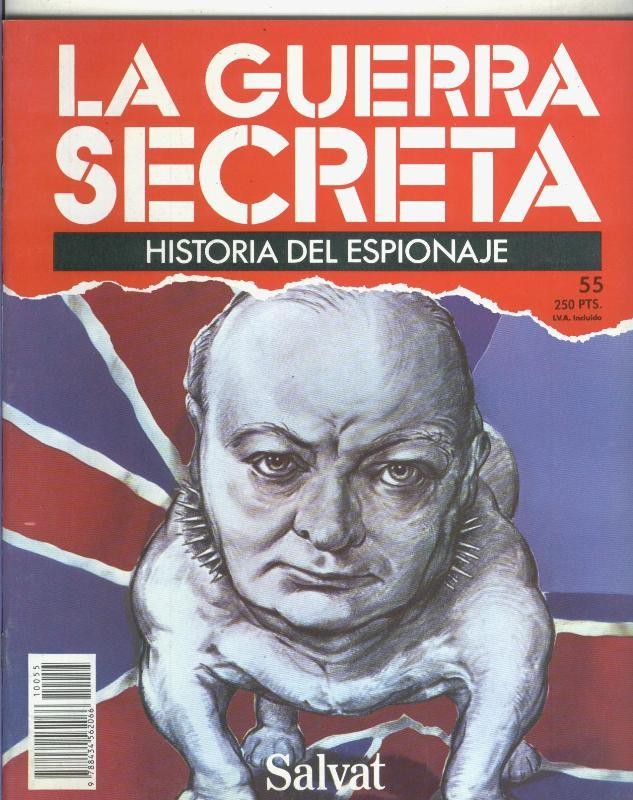 La Guerra Secreta: Historia del Espionaje numero 055, en la trasera foto de