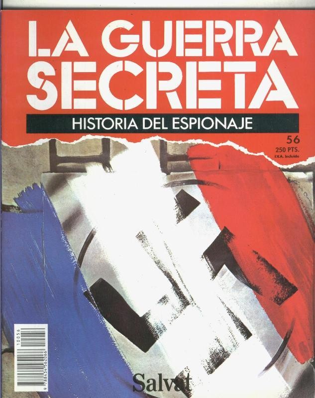 La Guerra Secreta: Historia del Espionaje numero 056, en la trasera foto de