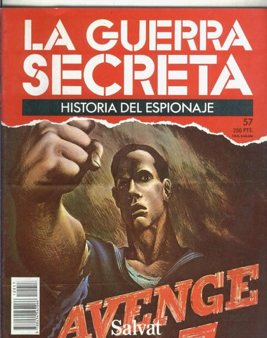 La Guerra Secreta: Historia del Espionaje numero 057, en la trasera foto de