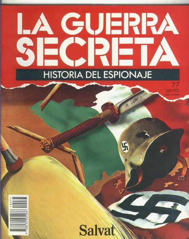 La Guerra Secreta: Historia del Espionaje numero 077, en la trasera foto de