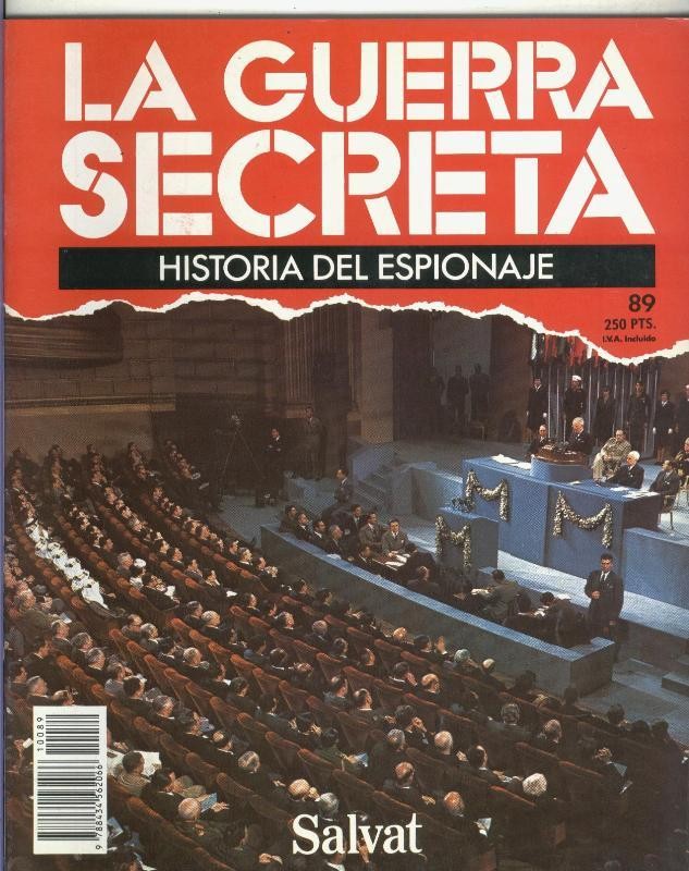 La Guerra Secreta: Historia del Espionaje numero 089, en la trasera foto de