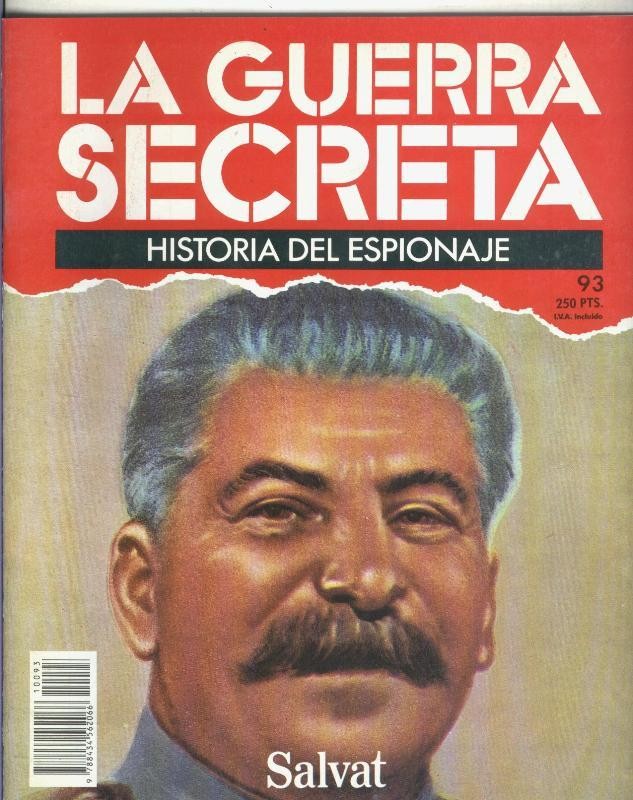 La Guerra Secreta: Historia del Espionaje numero 093, en la trasera foto de