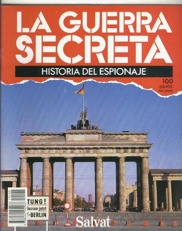 La Guerra Secreta: Historia del Espionaje numero 100, trasera en blanco sin nada adicional