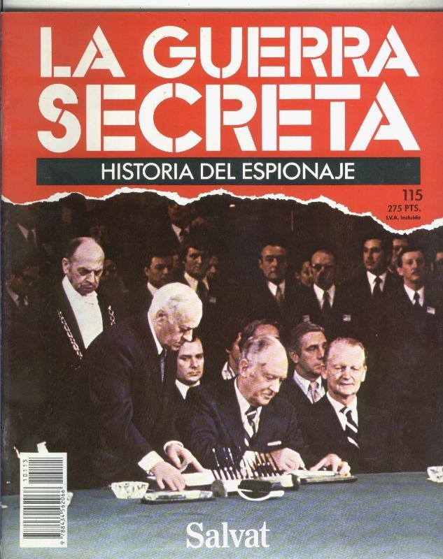 La Guerra Secreta: Historia del Espionaje numero 115, trasera en blanco sin nada adicional