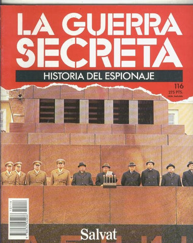 La Guerra Secreta: Historia del Espionaje numero 116, trasera en blanco sin nada adicional