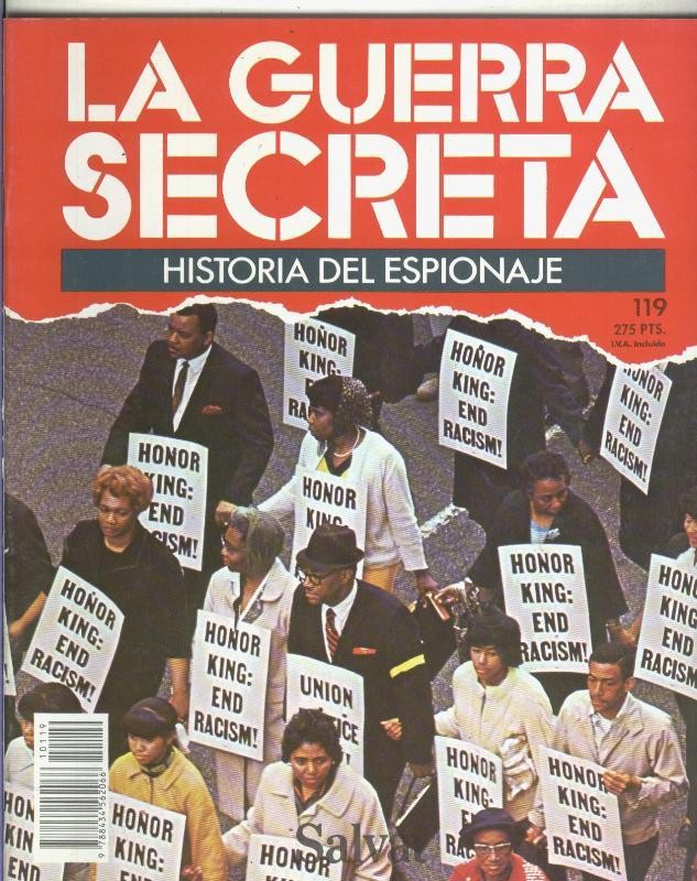 La Guerra Secreta: Historia del Espionaje numero 119, trasera en blanco sin nada adicional