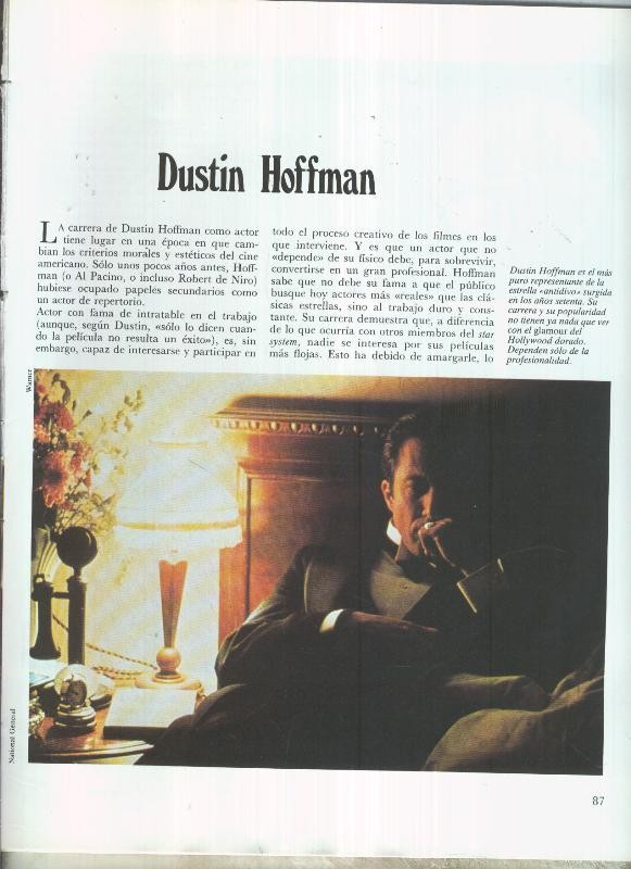 Dustin Hoffman: 19 paginas, 40 fotos color y blanco/negro