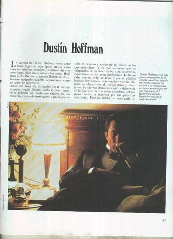 Dustin Hoffman: 19 paginas, 40 fotos color y blanco/negro