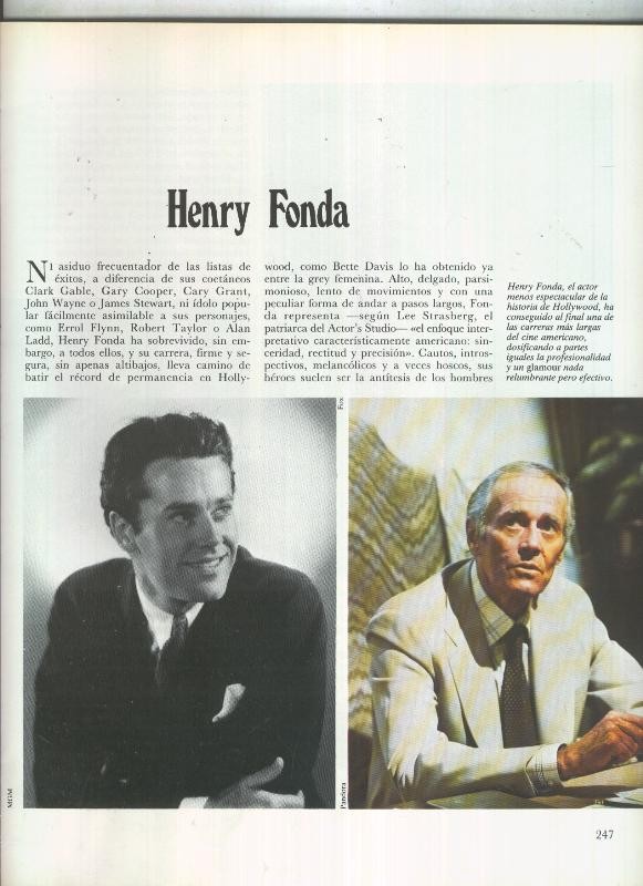 Henry Fonda: 17 paginas, 38 fotos color y blanco/negro