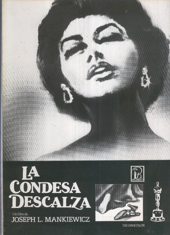 Caratula cine: La condesa descalza (Humphrey Bogart-Avda Gardner