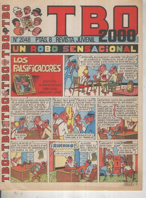 TBO 2000 numero 2048: Los falsificadores (Batllori) (numerado 2 en trasera)