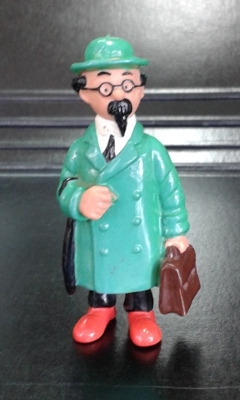 Muñeco de goma:: Profesor Tornasol de la serie Tintin con paragua y cartera