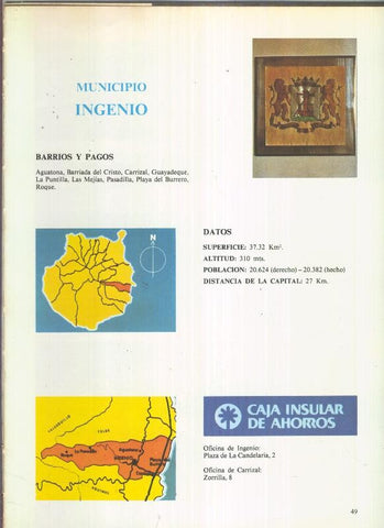 Municipio Canario de Ingenior: 4 paginas, 9 fotos color