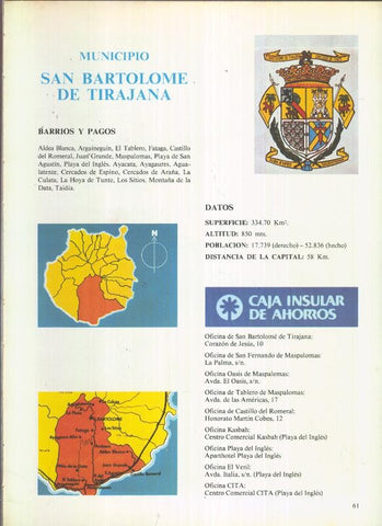 Municipio Canario de San Bartolome de Tirajana: 4 paginas, 11 fotos color