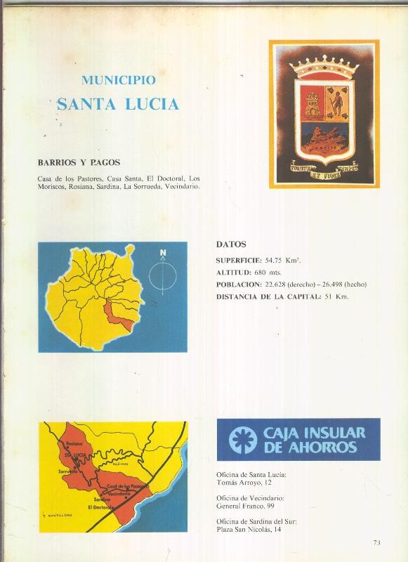 Municipio Canario de Santa Lucia: 4 paginas, 8 fotos color