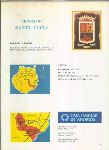 Municipio Canario de Santa Lucia: 4 paginas, 8 fotos color