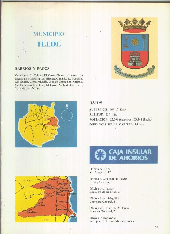 Municipio Canario de Telde: 4 paginas, 12 fotos color