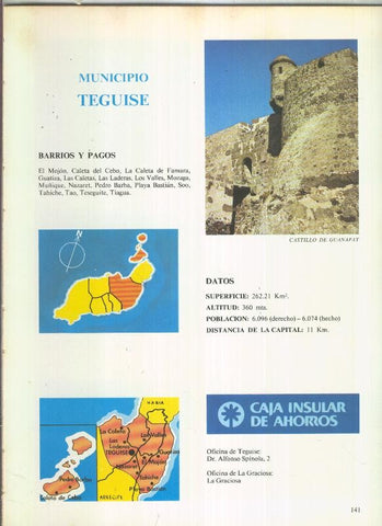 Municipio Canario de Teguise : 4 paginas, 11 fotos color