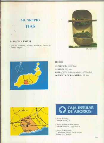 Municipio Canario de Tias : 4 paginas, 9 fotos color