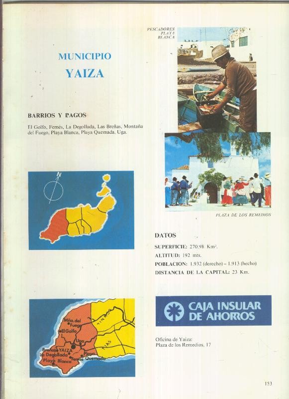 Municipio Canario de Yaiza : 4 paginas, 12 fotos color