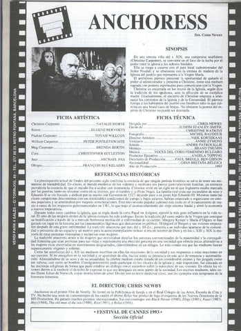 Hoja propaganda cine: Anchores de Chris Newby