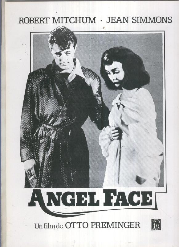 Caratula cine: Angel Face con Robert Mitchum y Jean Simmons
