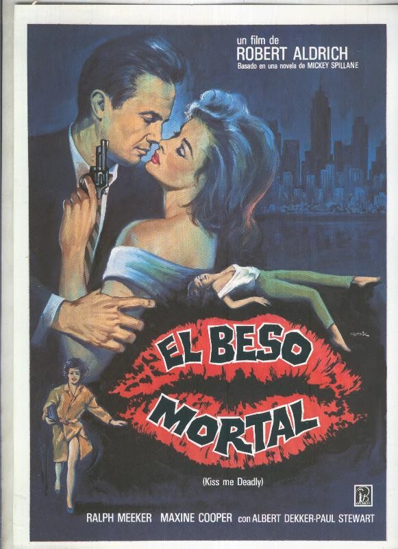 Caratula cine: El beso mortal con Ralph Meeker y Maxine Cooper