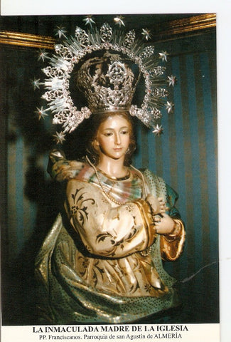 Postal 026662 : La Inmaculada Madre de la Iglesia, PP. Franciscanos. Parroquia de San Agustin de Almeria