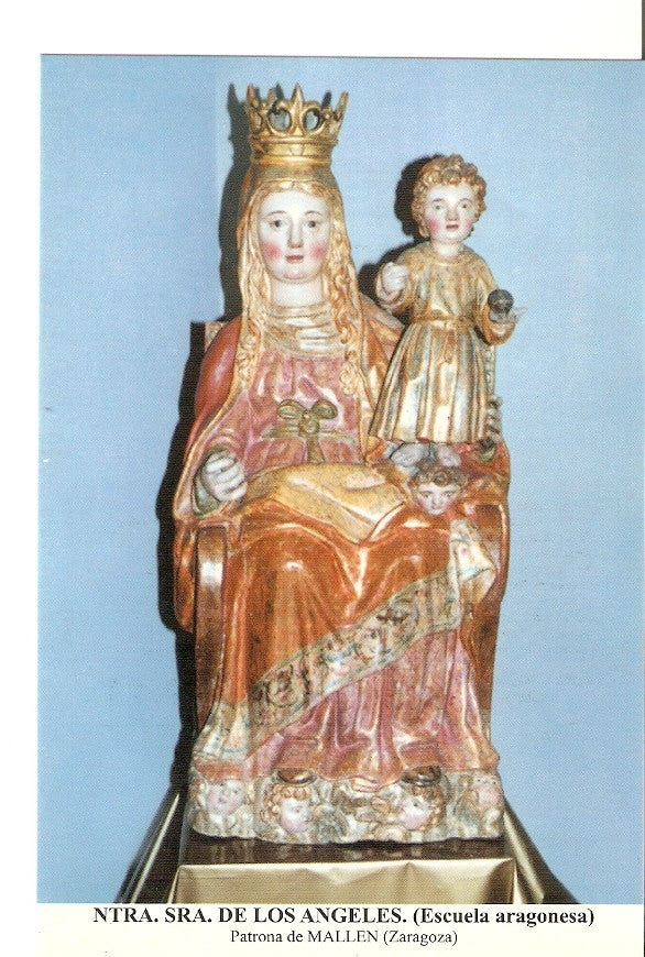Postal 026682 : Ntra. Sra. De los Angeles (Escuela Aragonesa), Patrona de Mallen (Zaragoza)