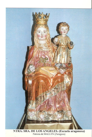 Postal 026682 : Ntra. Sra. De los Angeles (Escuela Aragonesa), Patrona de Mallen (Zaragoza)