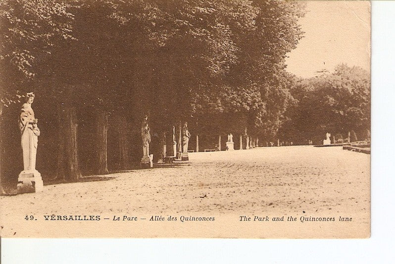 Postal 026757 : Versailles - Le Parc - Allee des Quinconces. The Park and the Quinconces lane