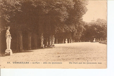 Postal 026757 : Versailles - Le Parc - Allee des Quinconces. The Park and the Quinconces lane