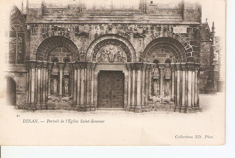 Postal 026760 : Dinan. Portail de lEglise Saint-Sauveur