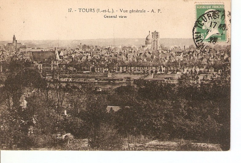 Postal 026822 : Tours, Vue generale - A. P.