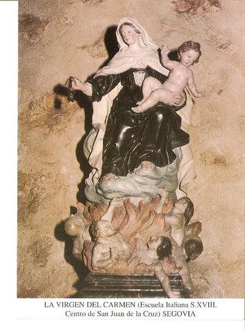 Postal 026867 : La Virgen del Carmen (Escuela Italiana S. XVIII. Centro de San Juan de la Cruz) Segovia
