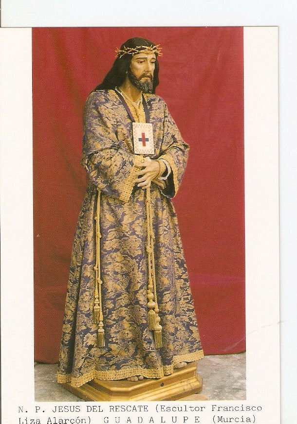 Postal 026896 : N. P. Jesus del Rescate (escultor Francisco Liza Alarcon). Guadalupe (Murcia)