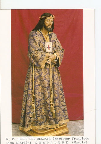 Postal 026896 : N. P. Jesus del Rescate (escultor Francisco Liza Alarcon). Guadalupe (Murcia)