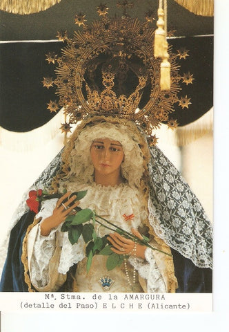 Postal 026899 : Ma;. Stma. De la Amargura (detalle del Paso) Elche (Alicante)